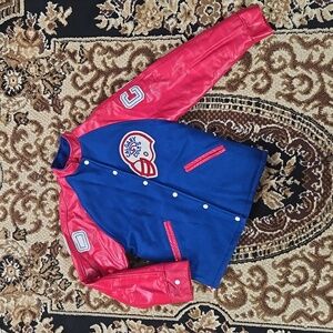 Calgary Colts Letterman Jacket Wool Leather Quilted Retro Junior Football